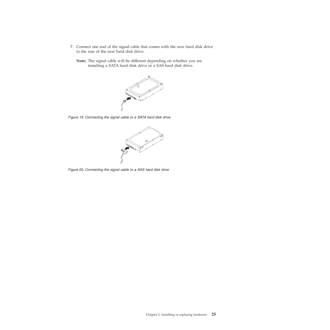 Lenovo 4266, 4271, 4272, 4269, 4265, 4264, 4263 manual Connecting the signal cable to a Sata hard disk drive 