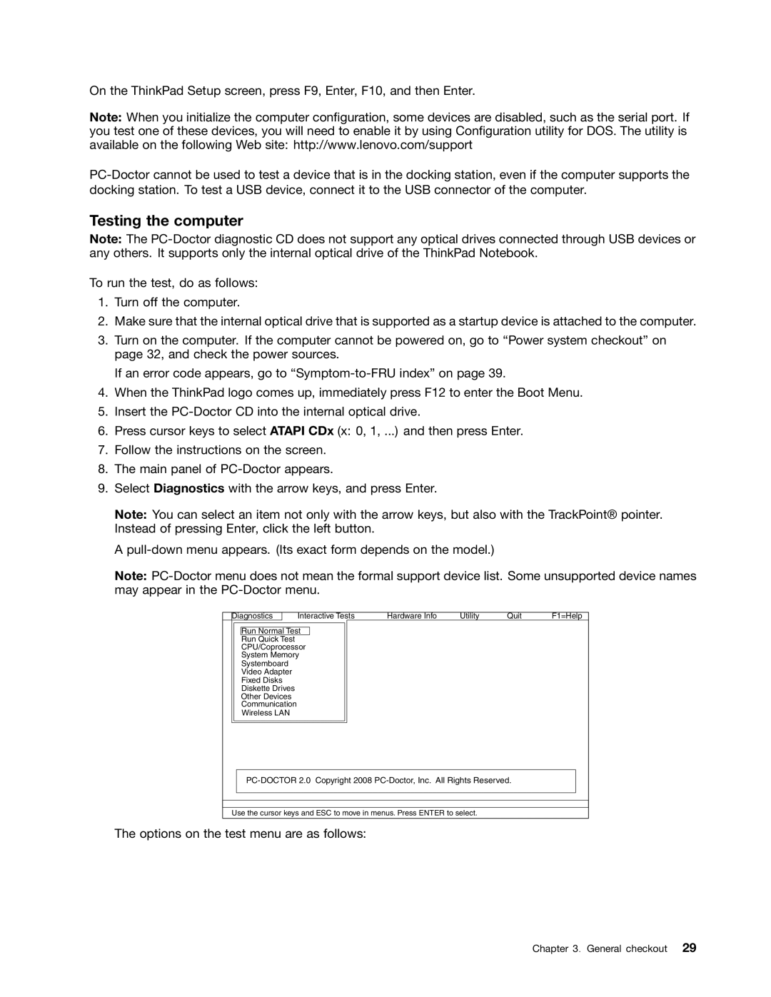 Lenovo W520, 4284WW9PC10B371, T520i manual Testing the computer 