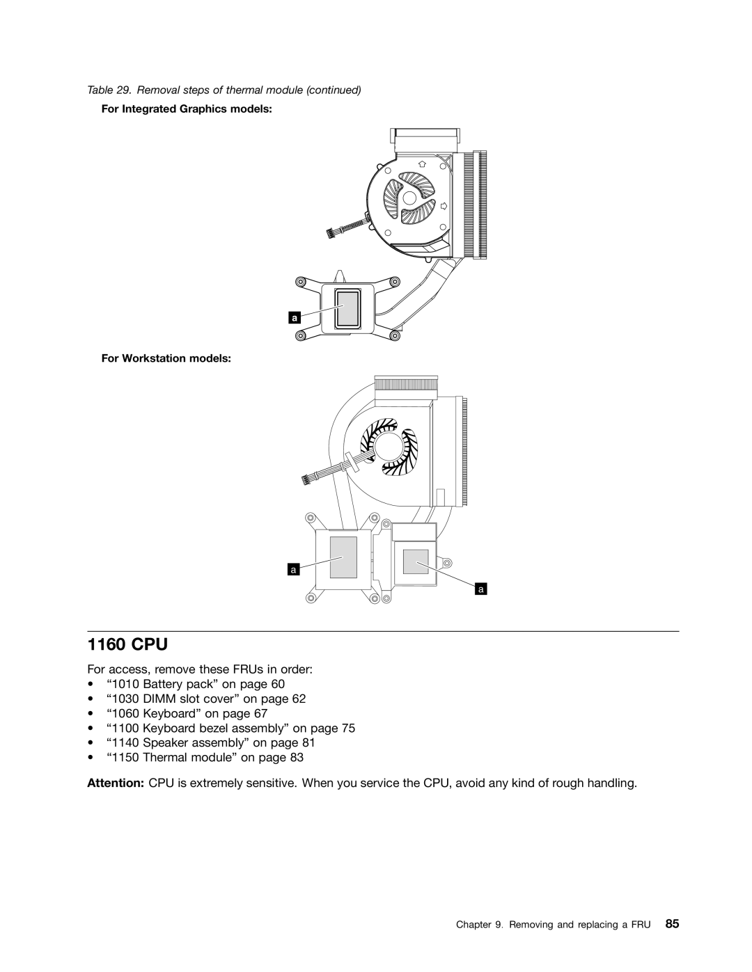 Lenovo W520, 4284WW9PC10B371, T520i manual 1160 CPU, For Integrated Graphics models For Workstation models 