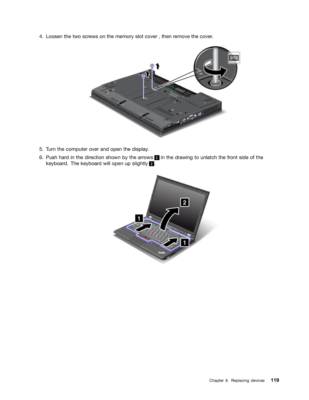 Lenovo 429040 manual Replacing devices 