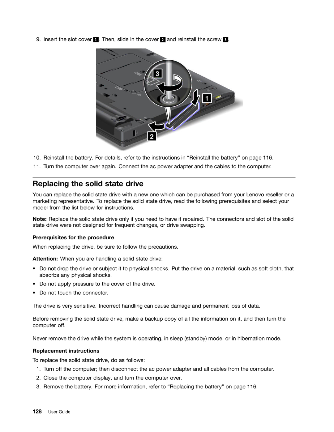 Lenovo 429040 manual Replacing the solid state drive, Prerequisites for the procedure 