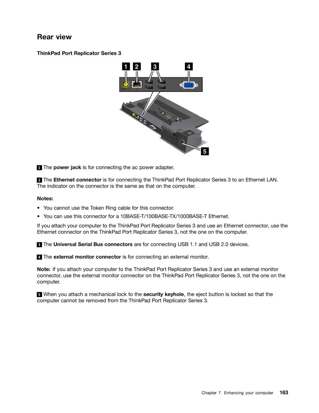 Lenovo 429040 manual Rear view 