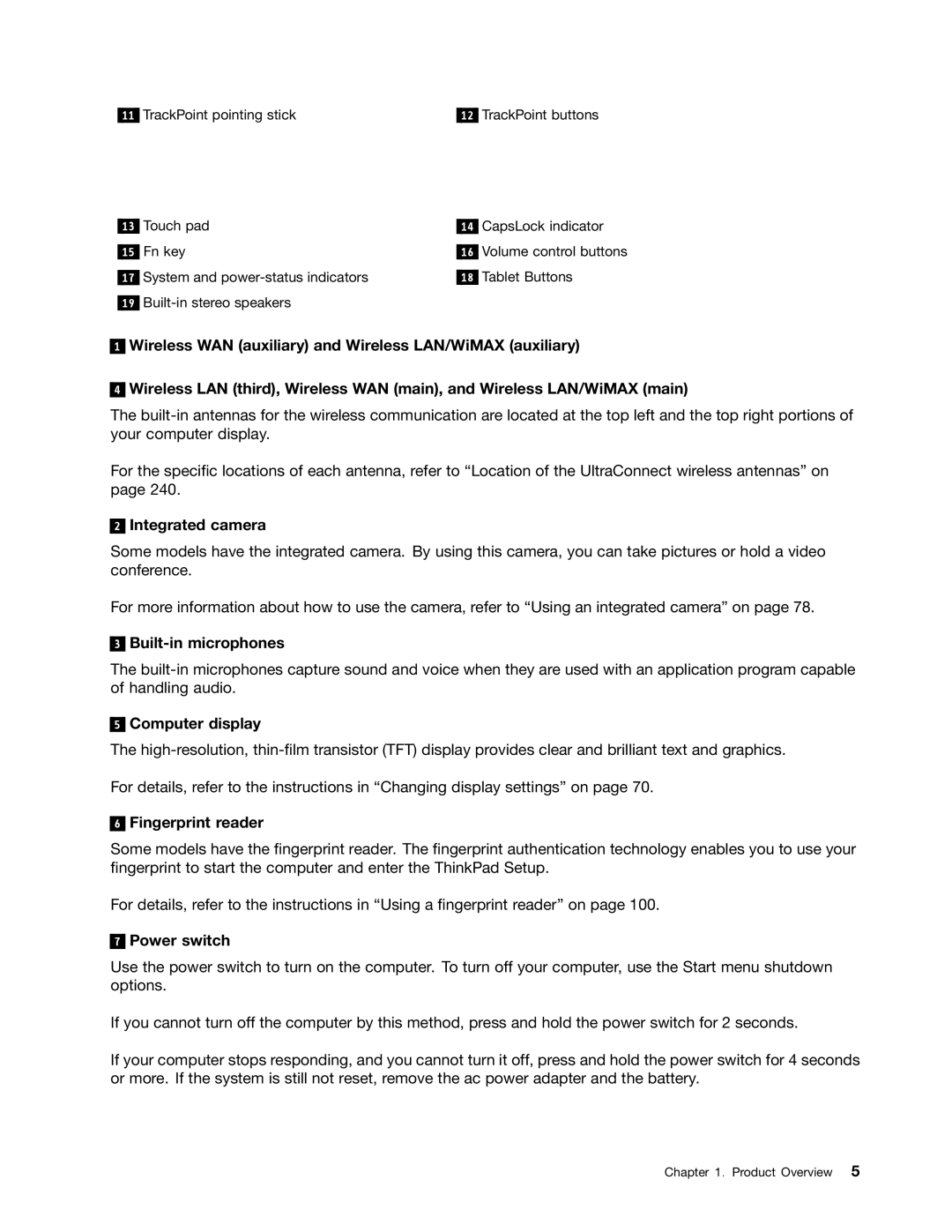 Lenovo 429040 manual Integrated camera 