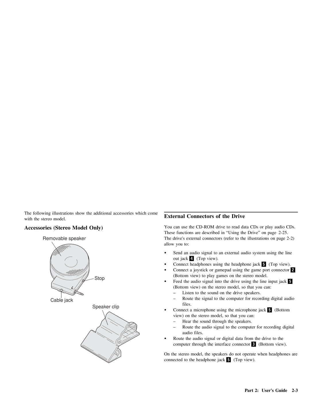 Lenovo 4304493 manual Accessories Stereo Model Only 