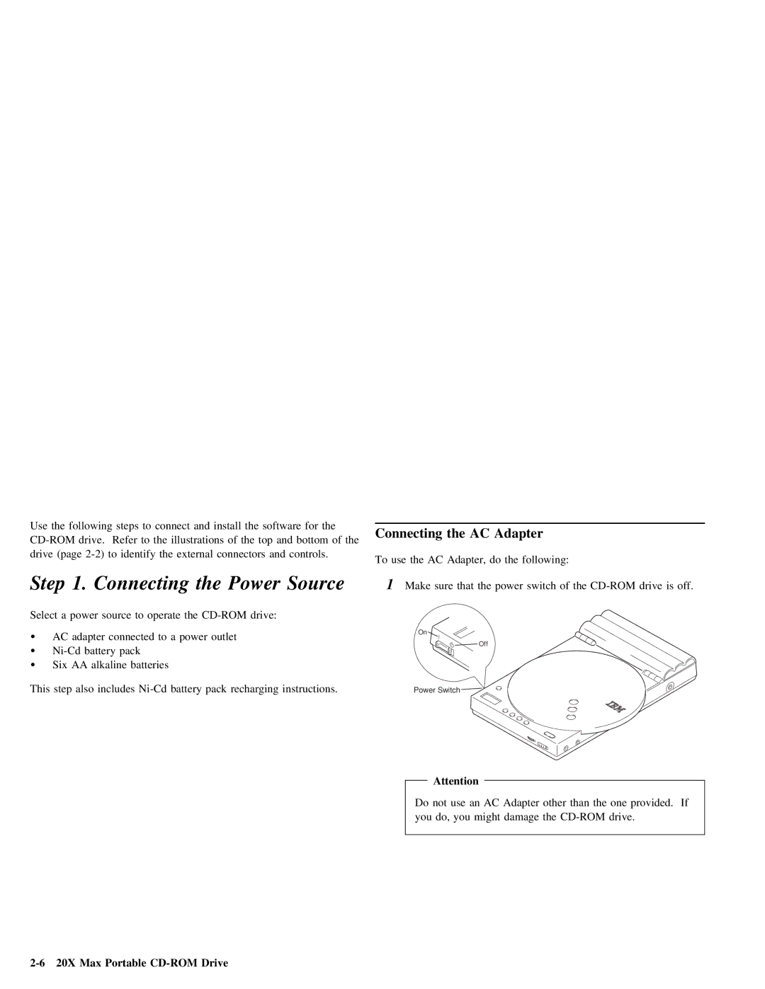 Lenovo 4304493 manual Step, Source, Connecting the AC Adapter 