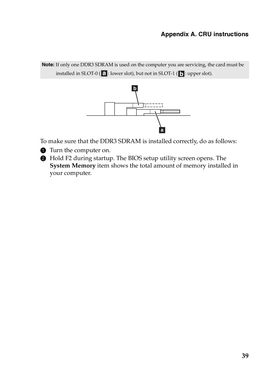 Lenovo G475, 4334EAU, G570, G575, G470 manual Appendix A. CRU instructions 