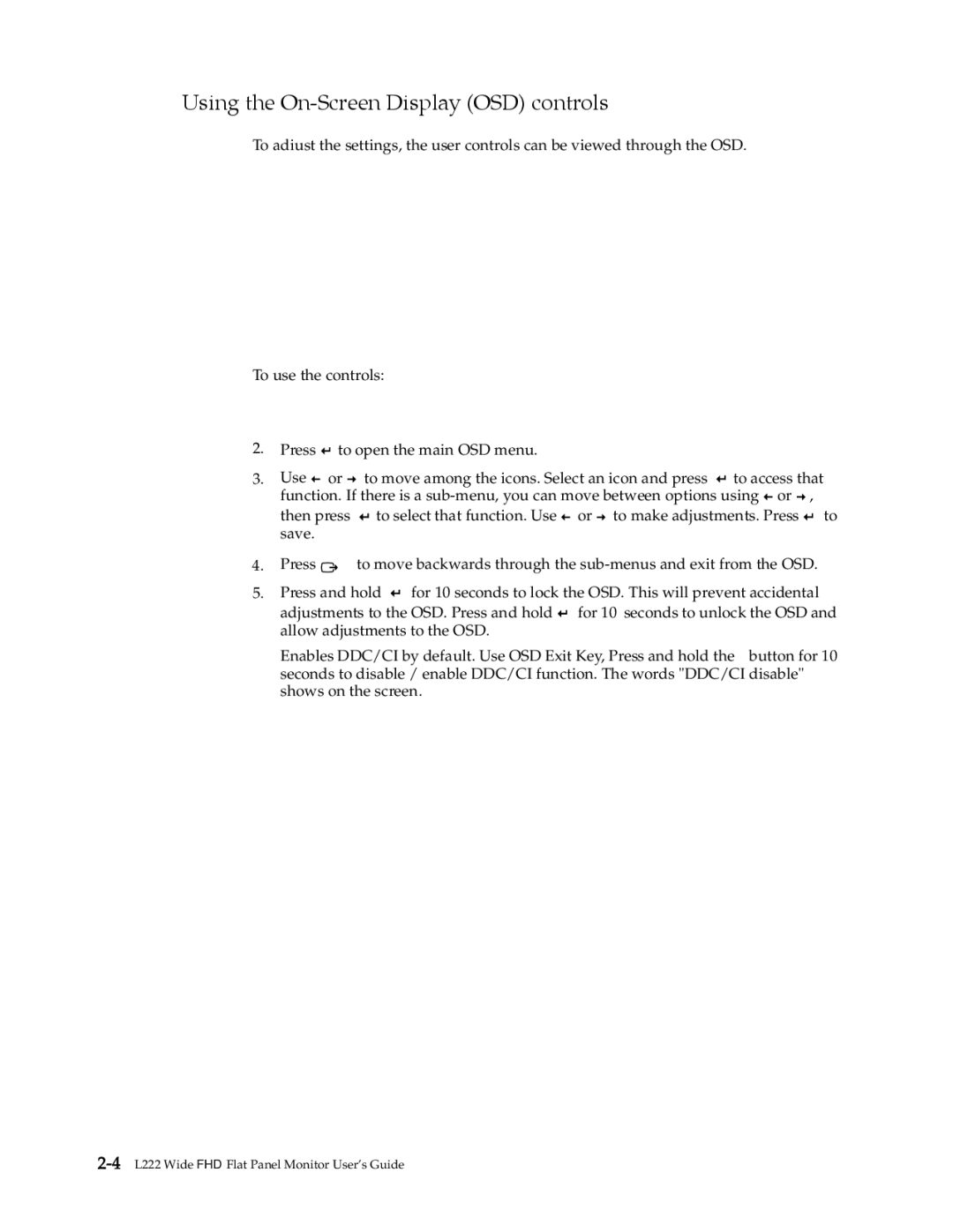 Lenovo 4432-HF1 manual Using the On-Screen Display OSD controls 