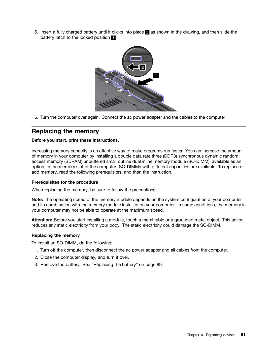 Lenovo 5016W78 manual Replacing the memory, Before you start, print these instructions, Prerequisites for the procedure 