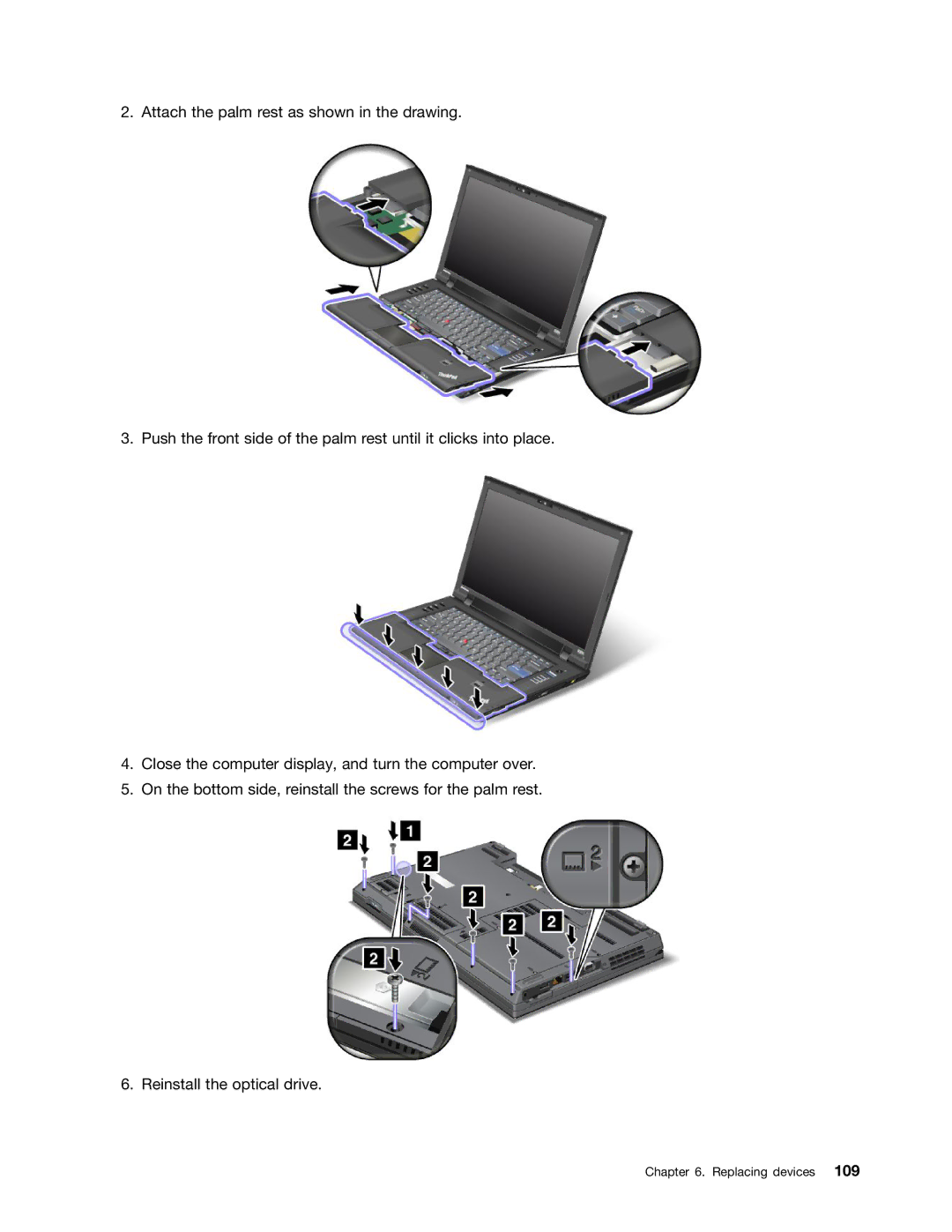 Lenovo 5016W78 manual Replacing devices 