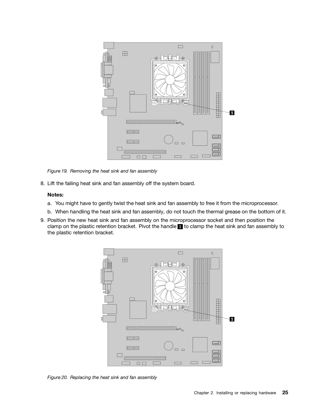 Lenovo 5063, 5065, 5059, 5053, 5044, 5061, 5041, 5051, 5055, 5057, 4162 manual Removing the heat sink and fan assembly 