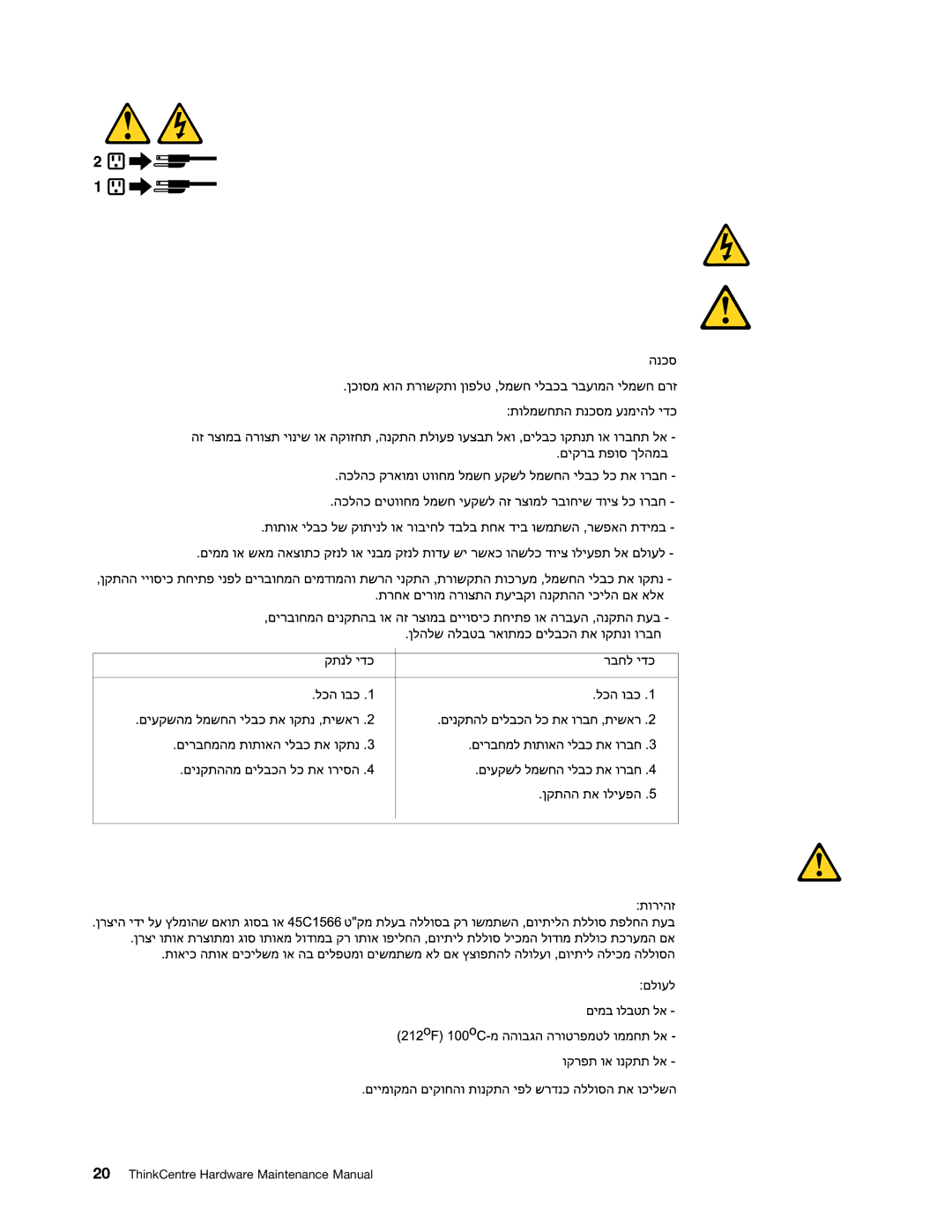 Lenovo 5150, 5106, 5114, 5110 manual ThinkCentre Hardware Maintenance Manual 