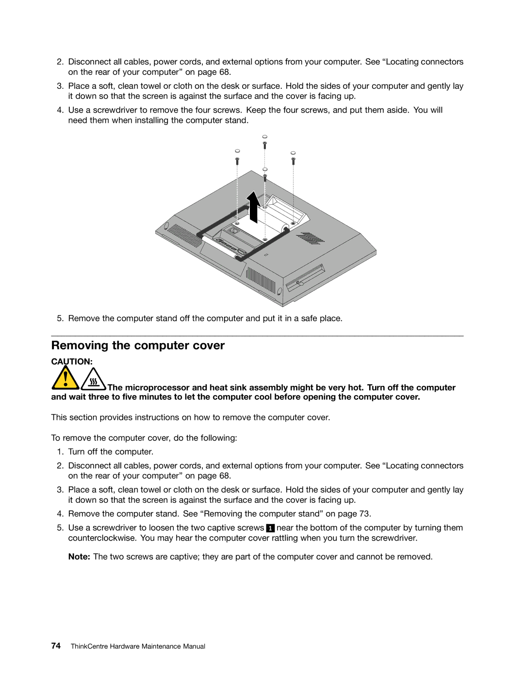 Lenovo 5106, 5114, 5150, 5110 manual Removing the computer cover 