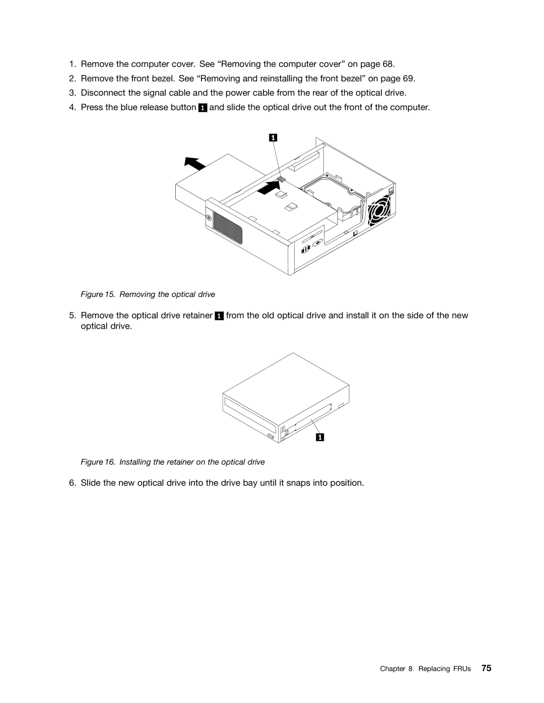 Lenovo 5354, 5214, 3425, 3980 manual Removing the optical drive 