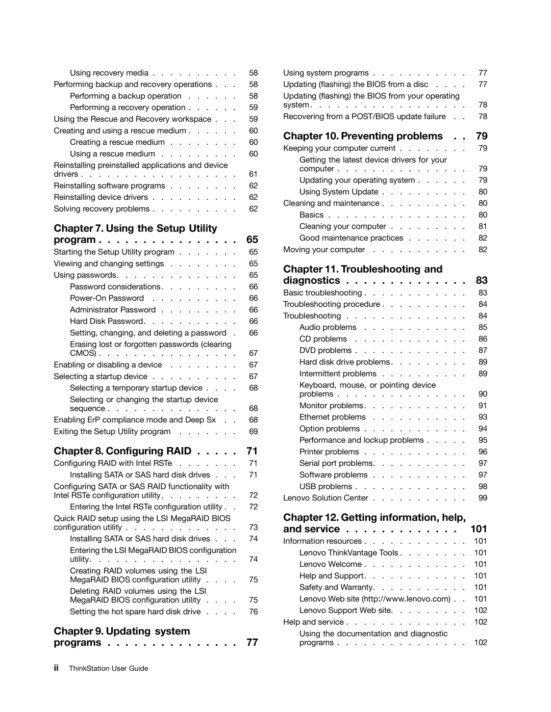 Lenovo 569, 568, 606, 567 manual Using the Setup Utility Program 