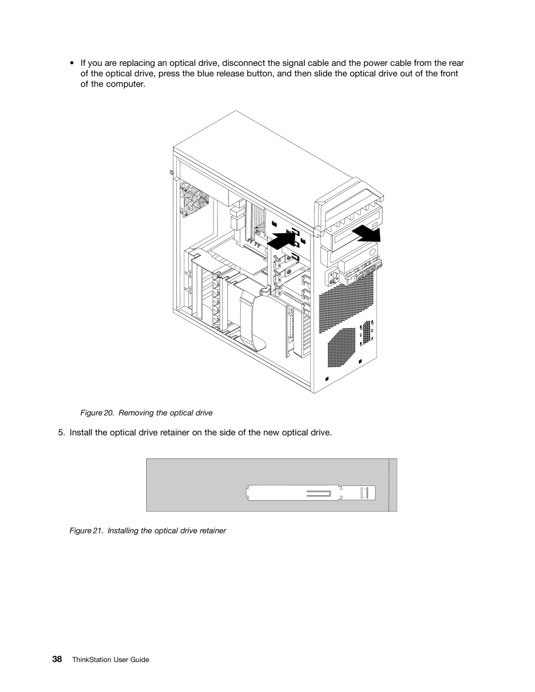 Lenovo 606, 569, 568, 567 manual Removing the optical drive 