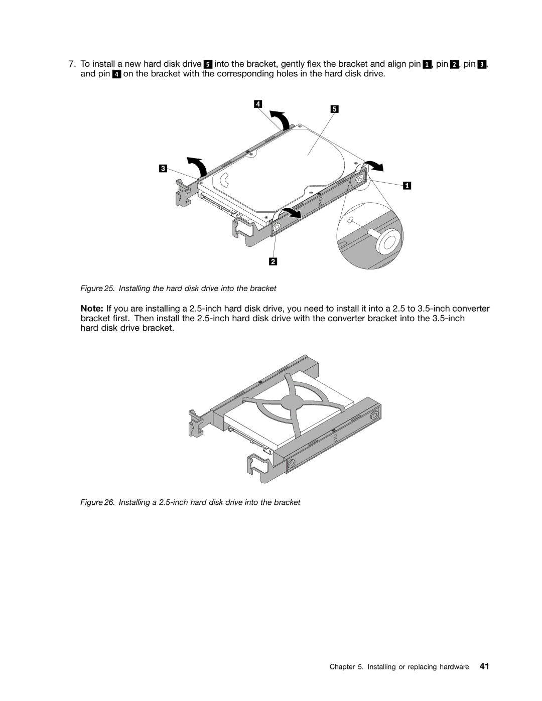 Lenovo 568, 569, 606, 567 manual Installing the hard disk drive into the bracket 