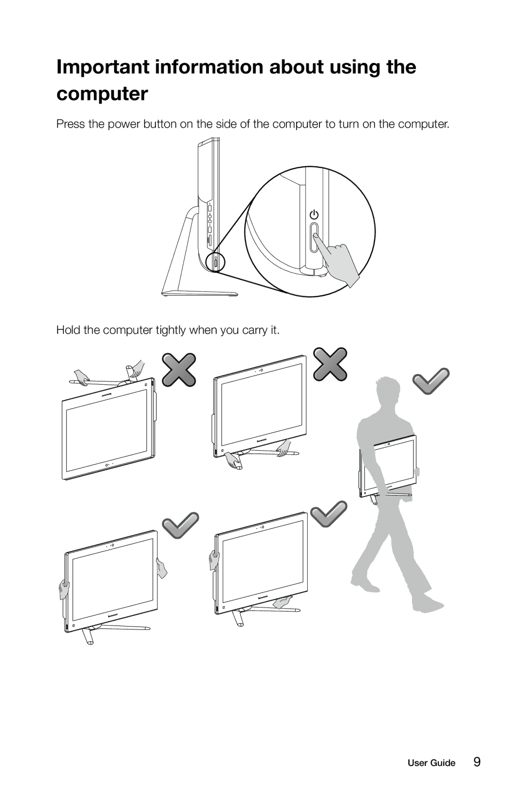 Lenovo 57315616 manual Important information about using the computer 