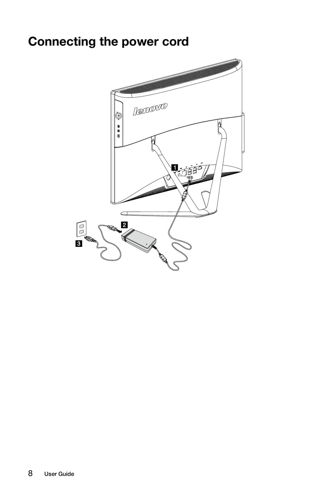 Lenovo C540, 57315617, 57312695, 57315603, C440, C445, C345 manual Connecting the power cord 