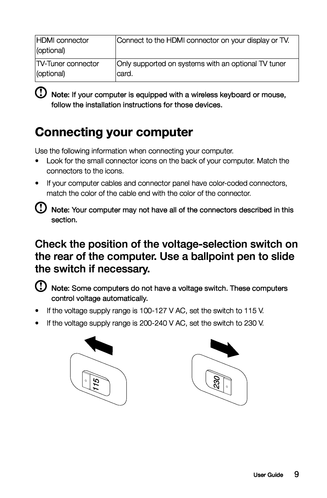 Lenovo 57321302 manual Connecting your computer 