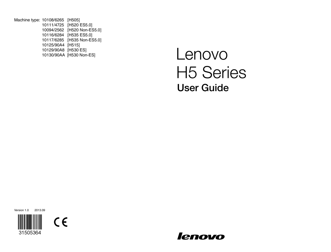 Lenovo 57321302 manual H5 Series 