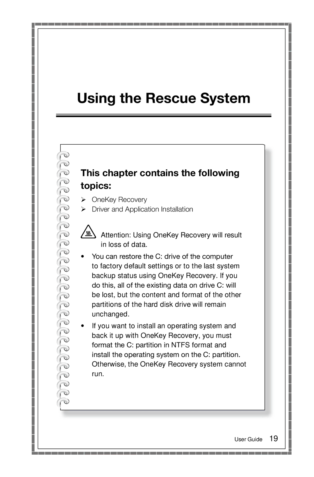 Lenovo 57321302 manual Using the Rescue System 