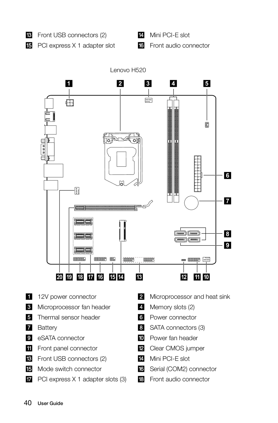 Lenovo 57321302 manual Front audio connector 