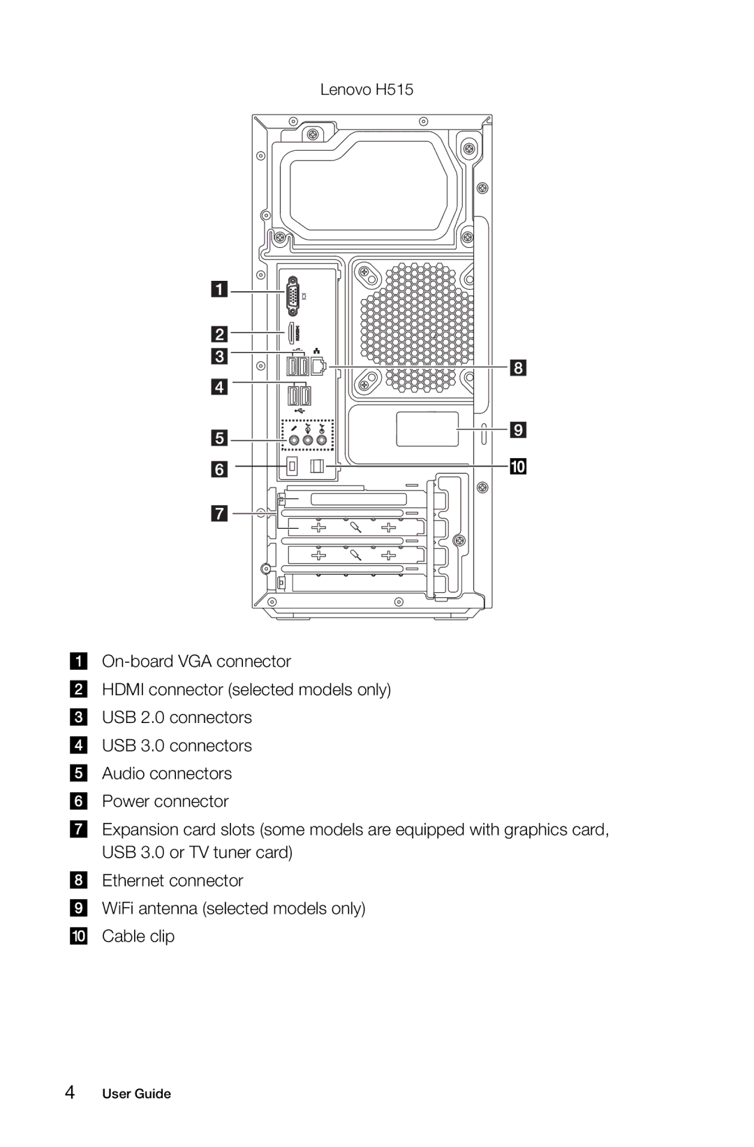 Lenovo 57321302 manual Lenovo H515 