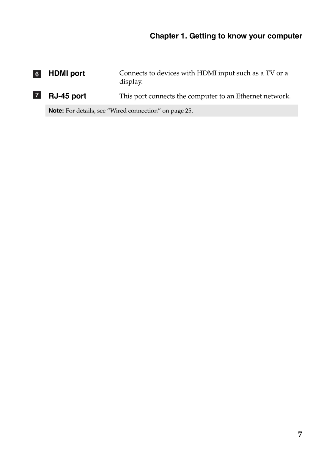 Lenovo 4376XC2, 59351627, 59343695, N580, 59RF0029, U310, U410 manual Getting to know your computer Hdmi port, RJ-45 port 