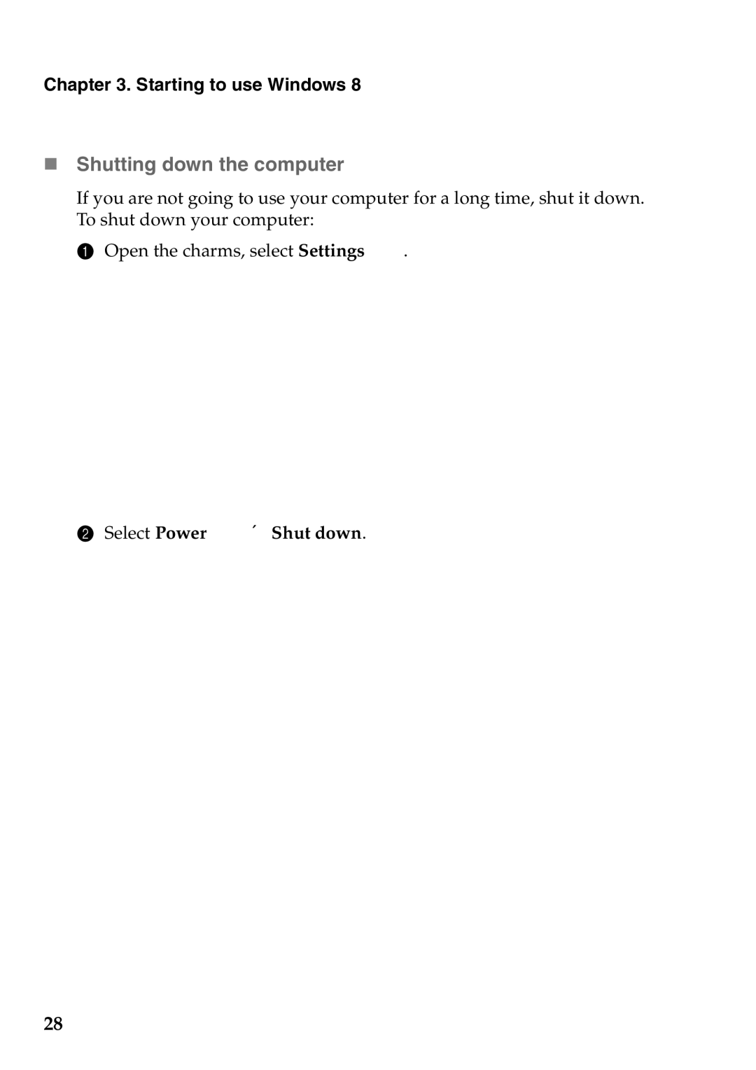 Lenovo 4376XC3, 59359210, 4376XC5, U310 Touch, U410 Touch manual „ Shutting down the computer 