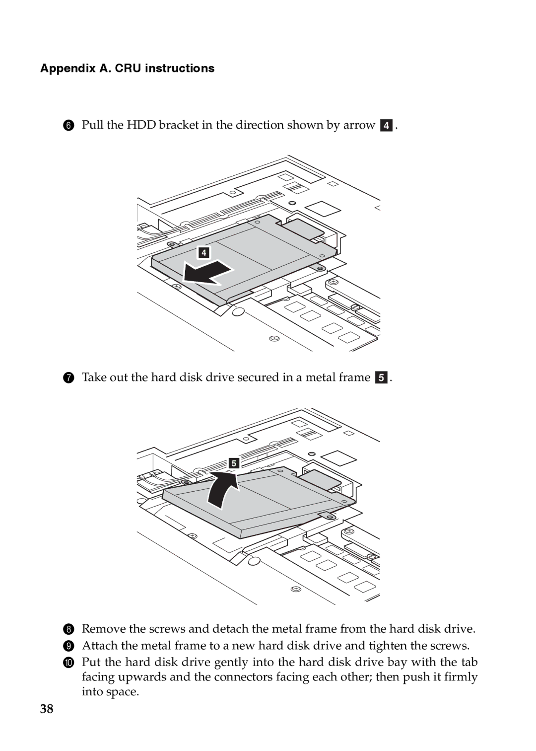 Lenovo P580, 59365302, P585, N586, N585, N580, N581, 7540XF1 manual Appendix A. CRU instructions 