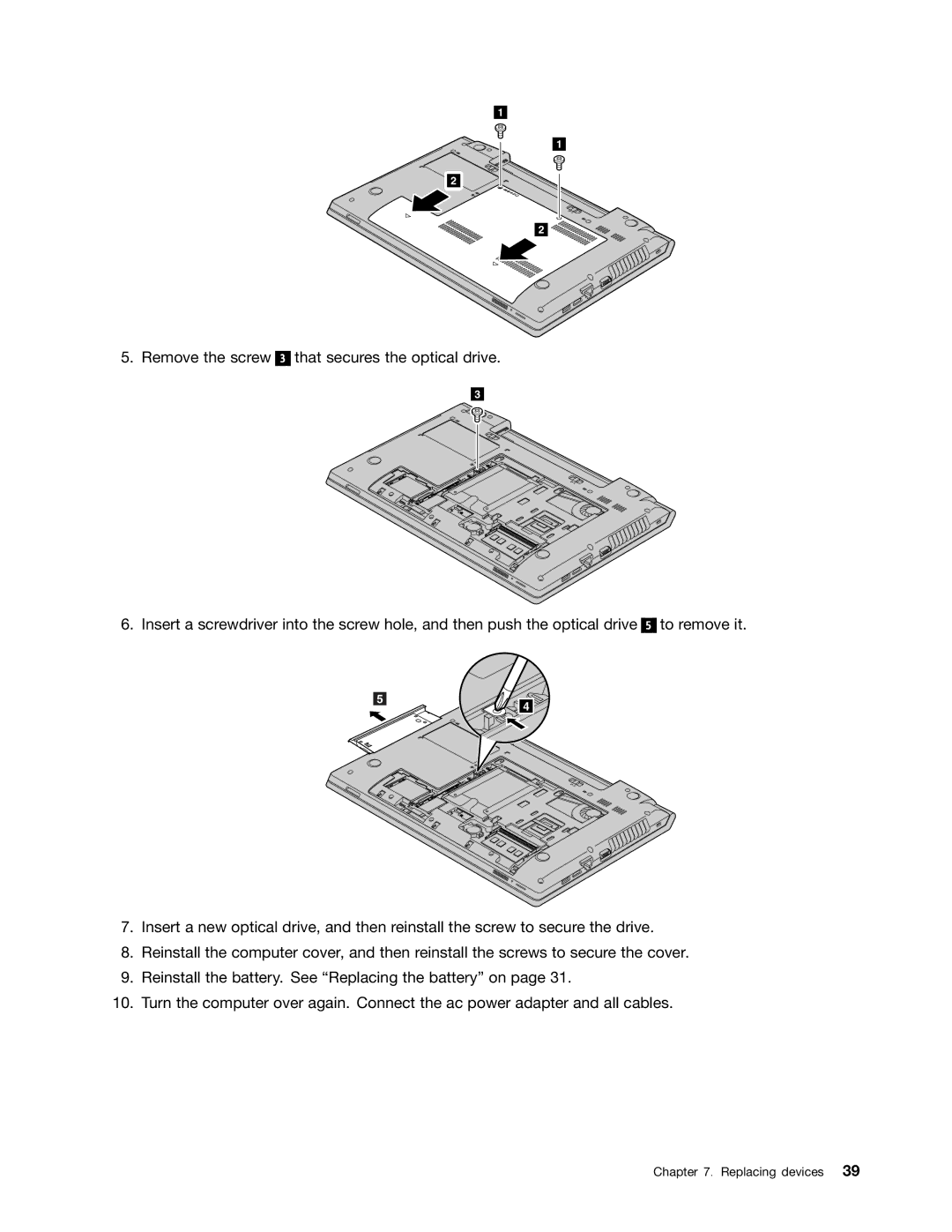 Lenovo B490, 59366616, B590 manual Replacing devices 