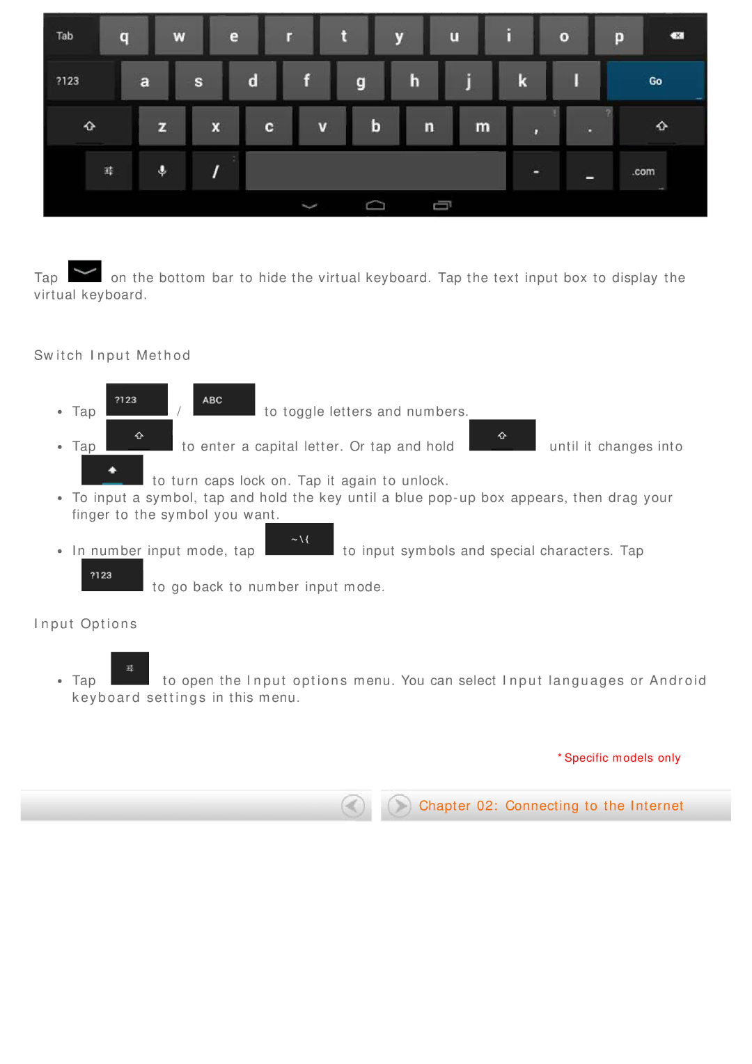 Lenovo 59368543 manual Switch Input Method, Input Options 