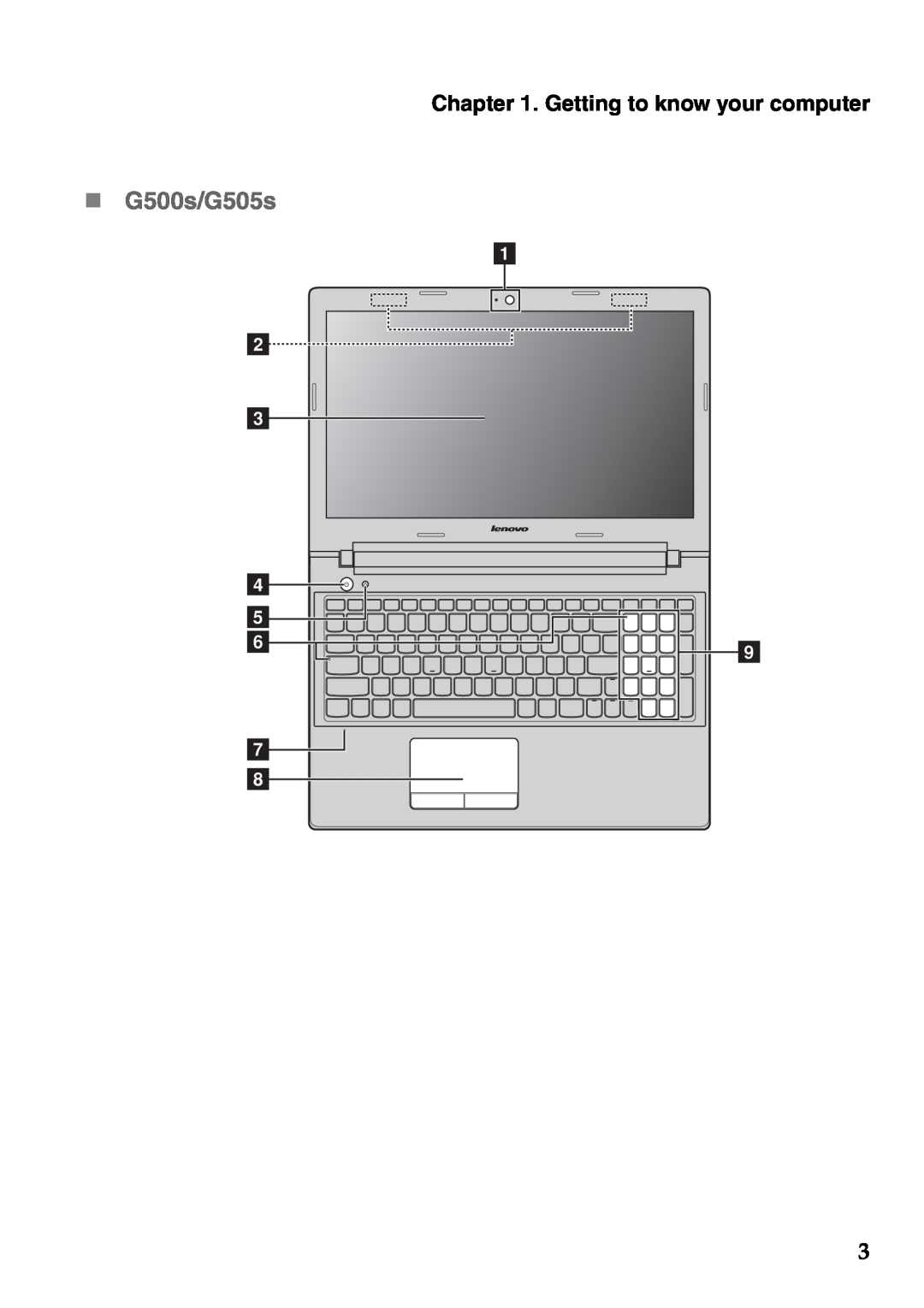 Lenovo 59373026, 59373006 manual G500s/G505s, Getting to know your computer 
