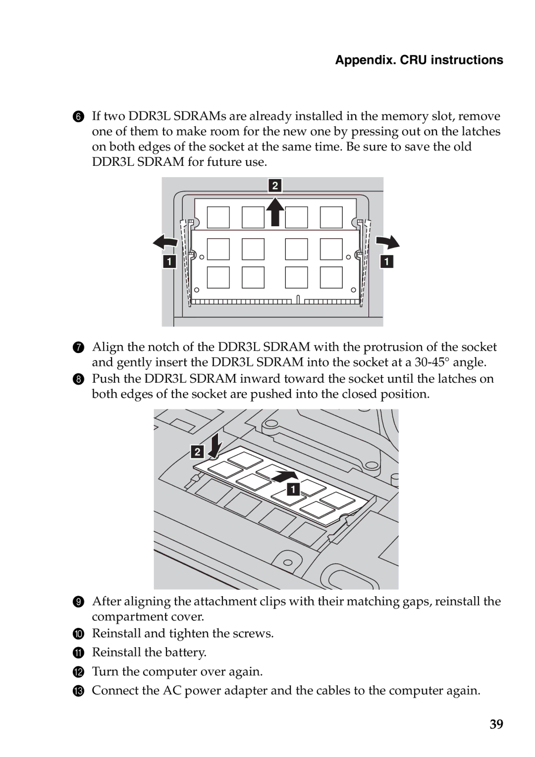 Lenovo 59373026, 59373006 manual Appendix. CRU instructions 