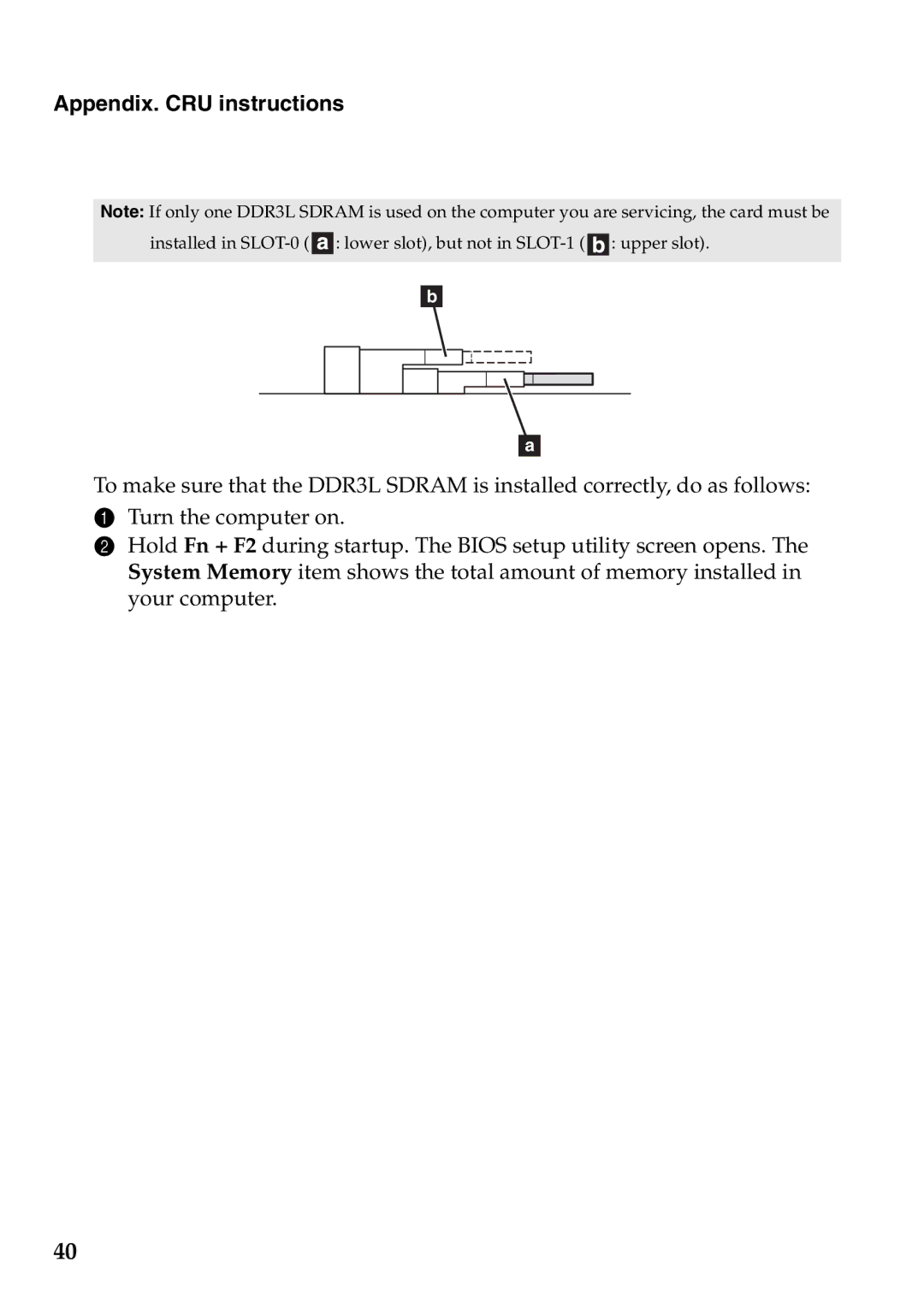 Lenovo 59373006, 59373026 manual Appendix. CRU instructions 