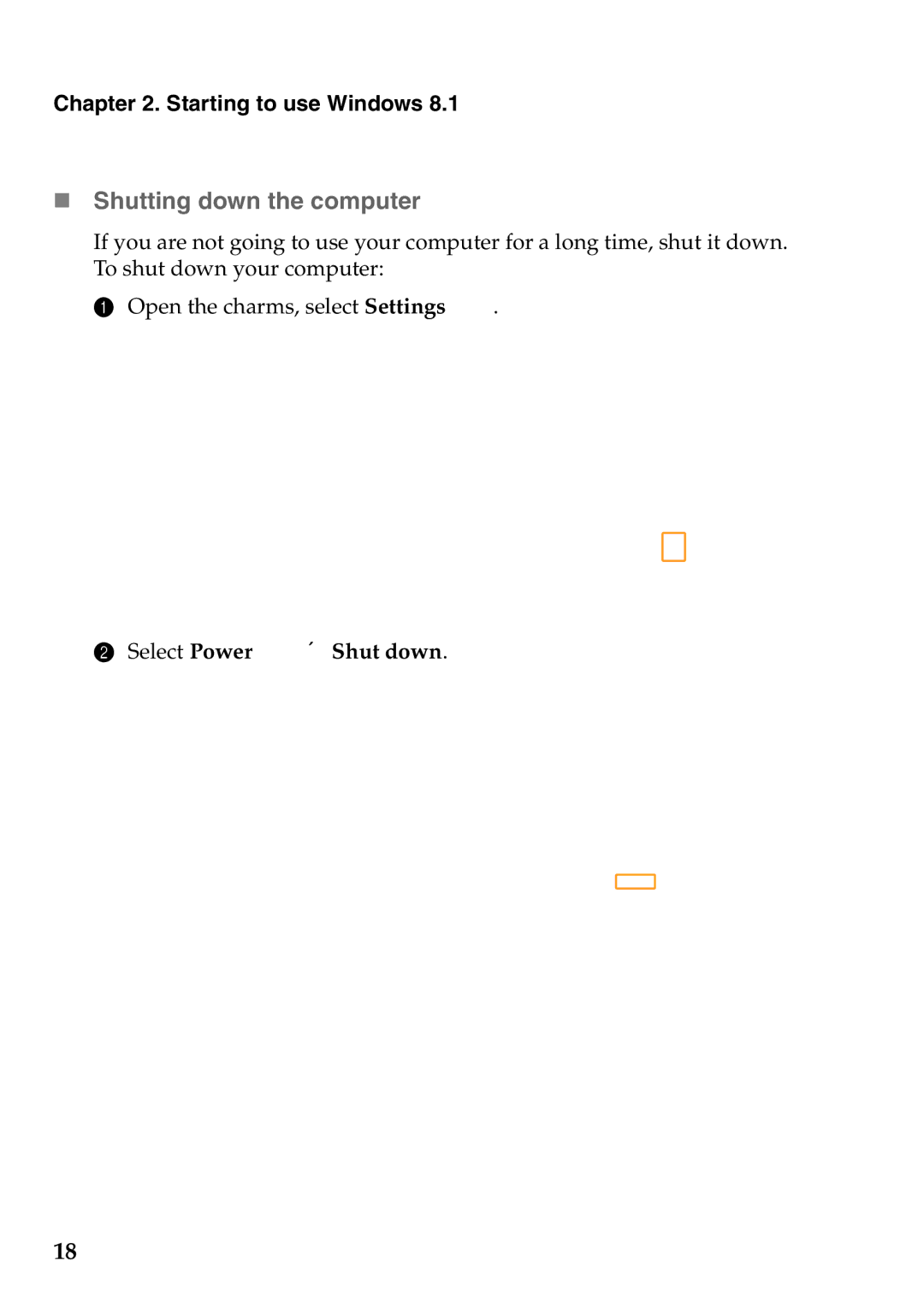 Lenovo 59373044, 59373010, 59385443, 59373039, 59373036, 59373043 manual „ Shutting down the computer 