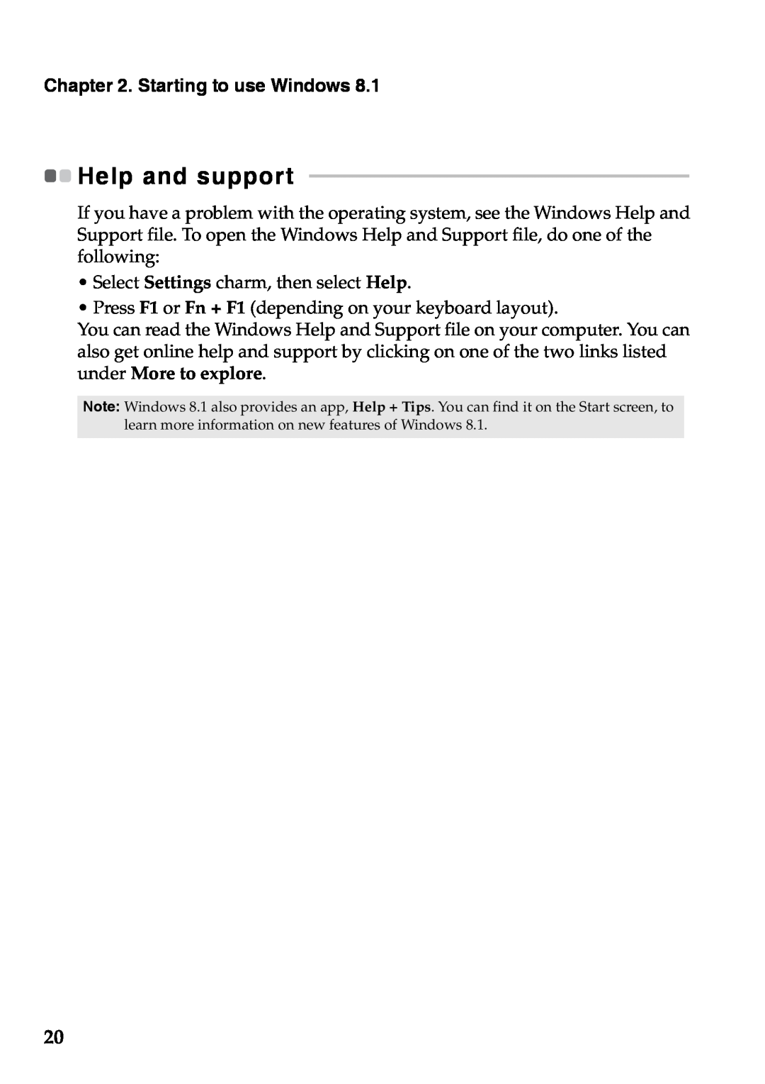 Lenovo 59375192 manual Help and support, Starting to use Windows 