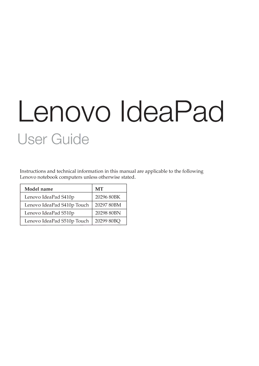 Lenovo 59385901 manual Lenovo IdeaPad 