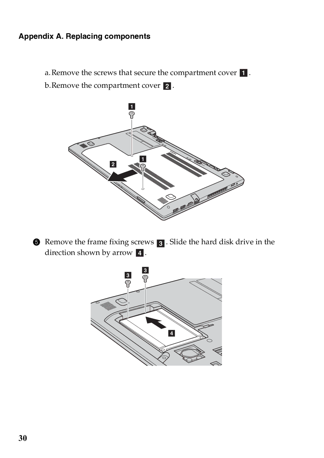 Lenovo 59385901 manual Appendix A. Replacing components 