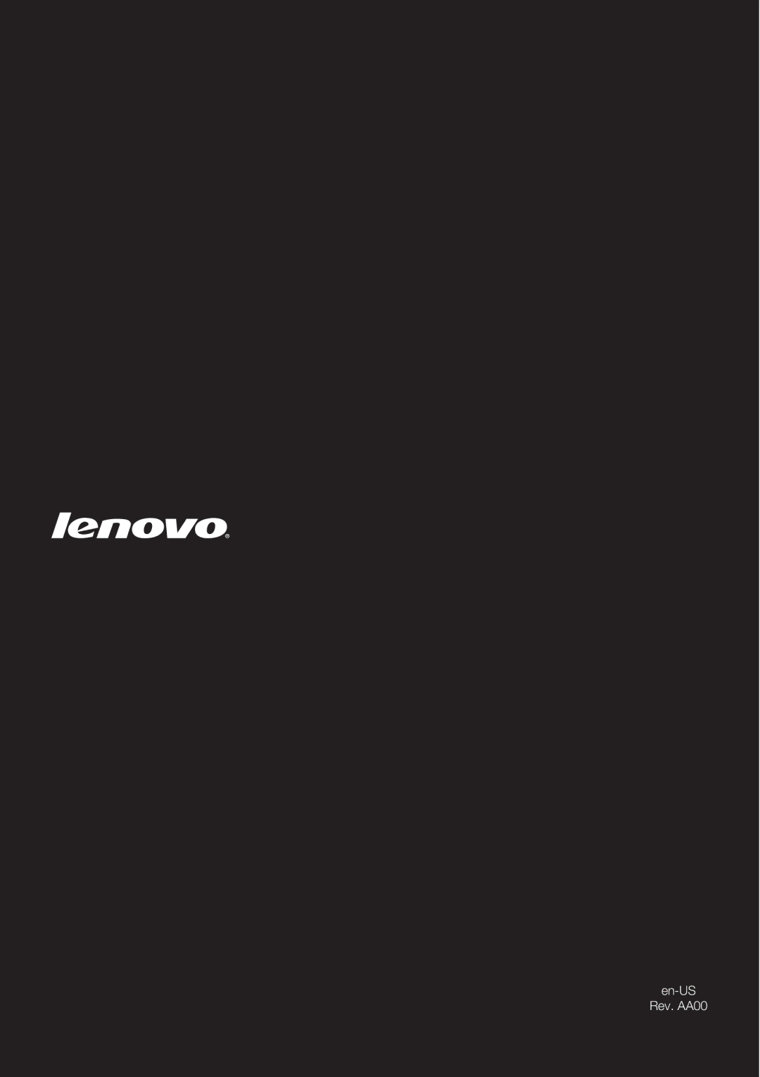 Lenovo 59385901 manual En-US Rev. AA00 