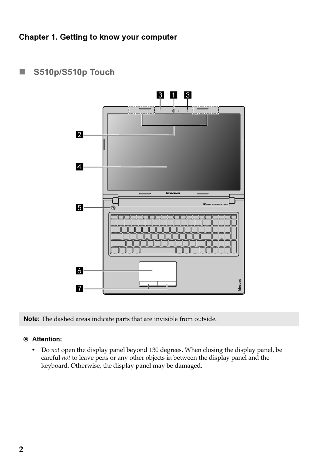 Lenovo 59385901 manual  S510p/S510p Touch, Getting to know your computer 