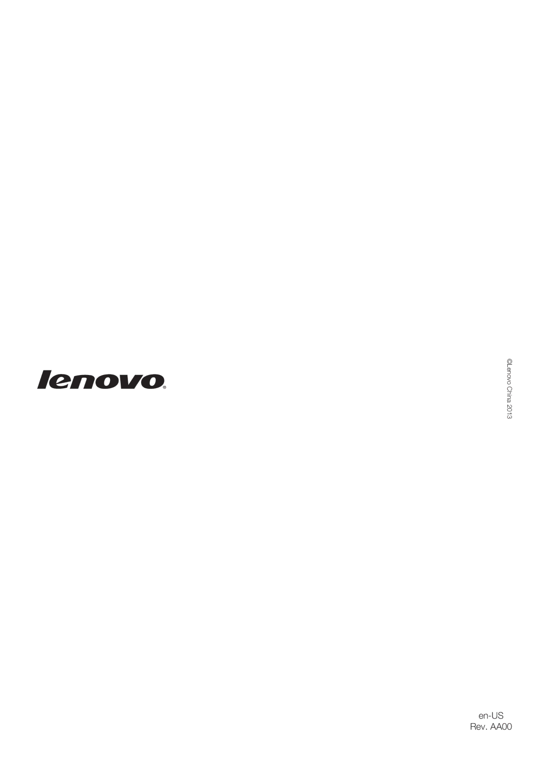 Lenovo 59393605 manual En-US Rev. AA00 