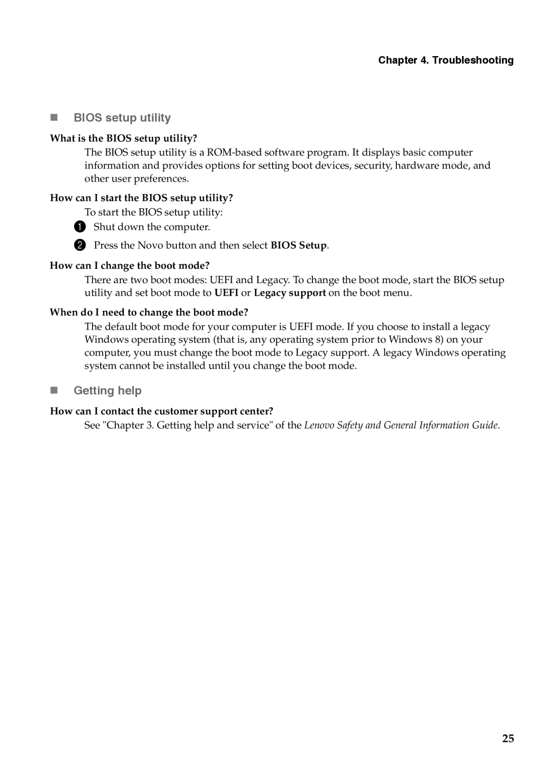 Lenovo 59RF0176 manual „ Bios setup utility, „ Getting help, Troubleshooting 