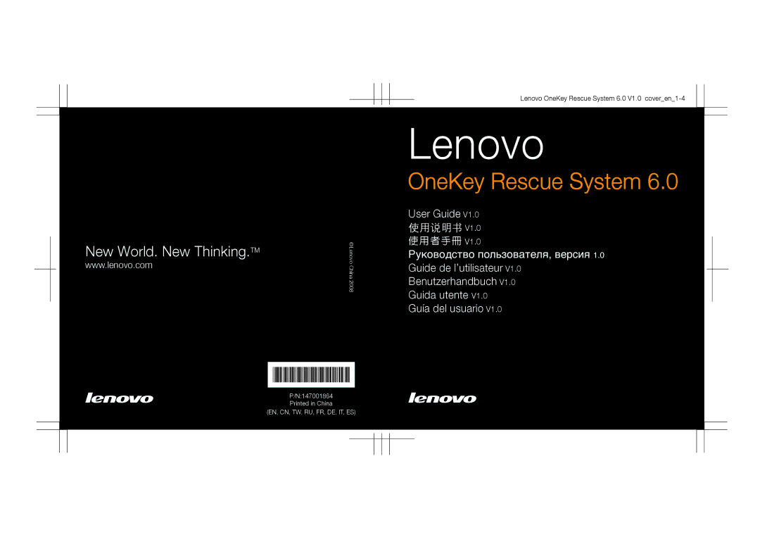 Lenovo 6.0 manual Lenovo 