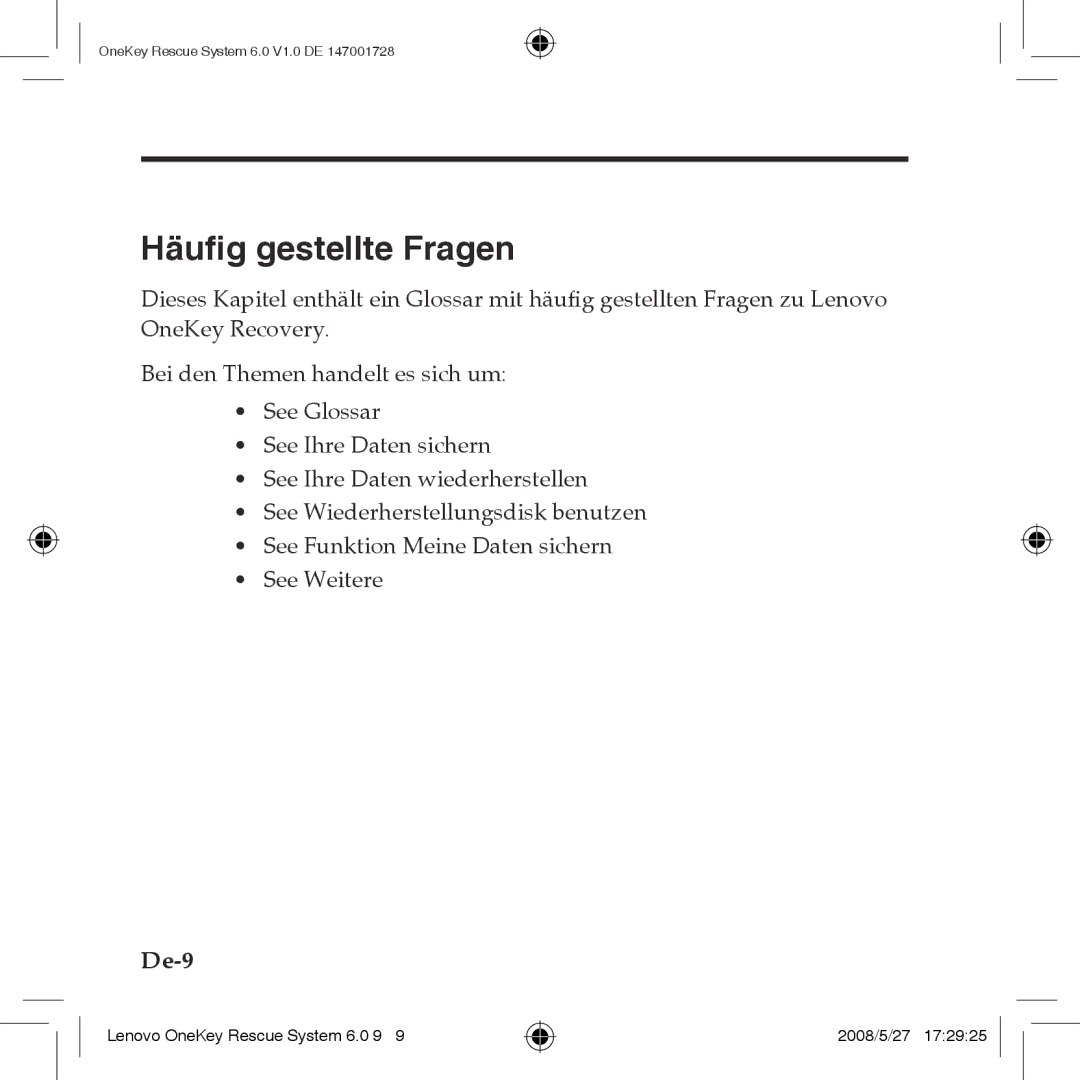 Lenovo 6.0 manual Häufig gestellte Fragen 