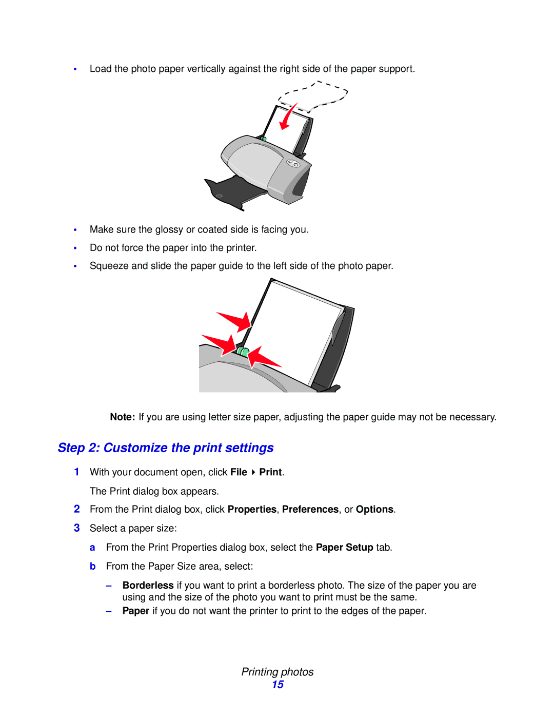 Lenovo 5110, 6110 manual Customize the print settings 