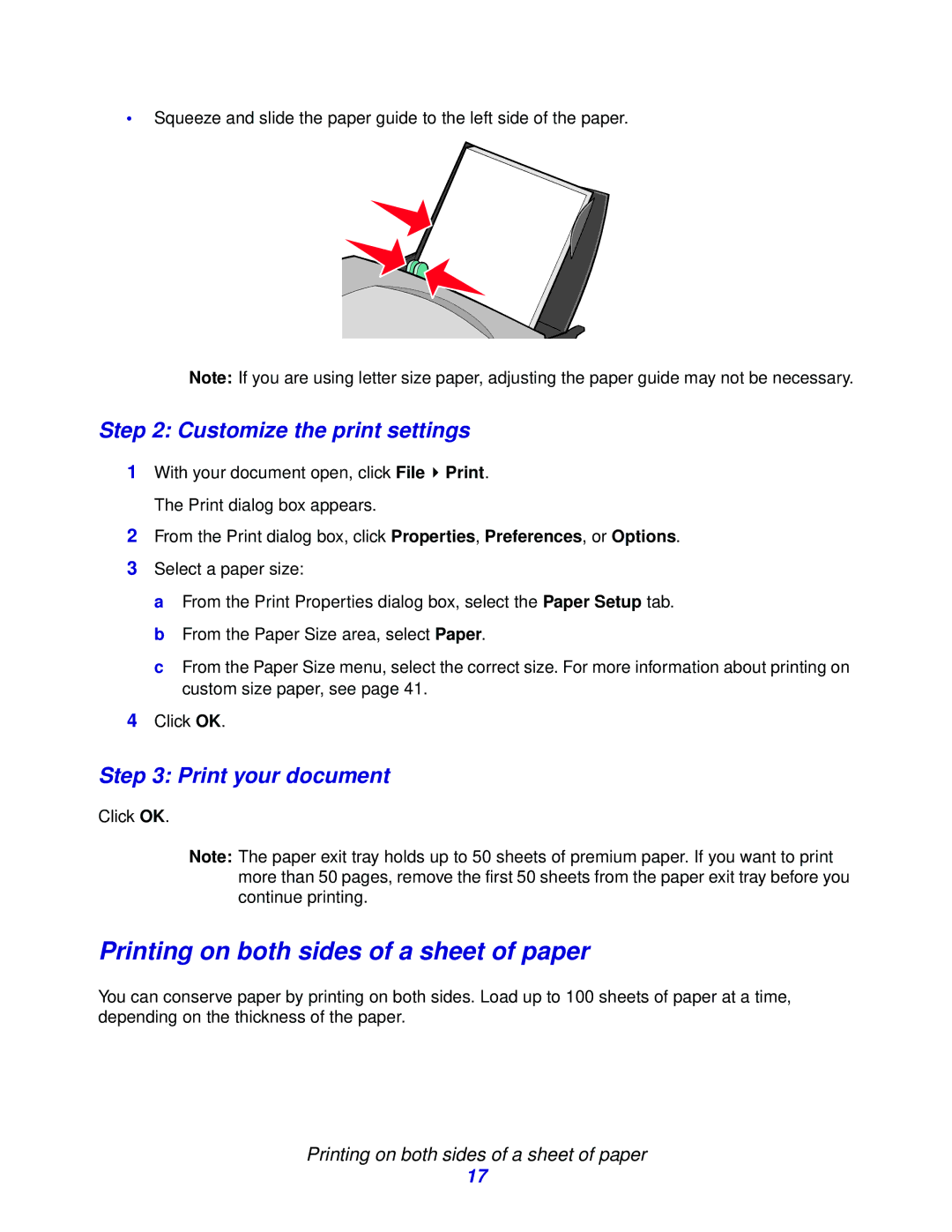 Lenovo 5110, 6110 manual Printing on both sides of a sheet of paper 