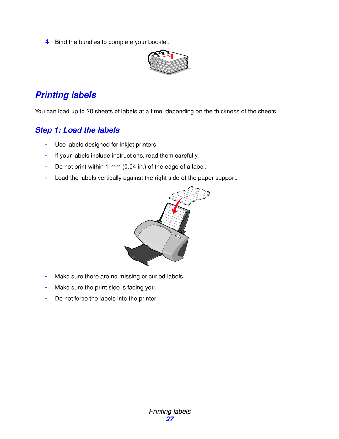 Lenovo 5110, 6110 manual Printing labels, Load the labels 