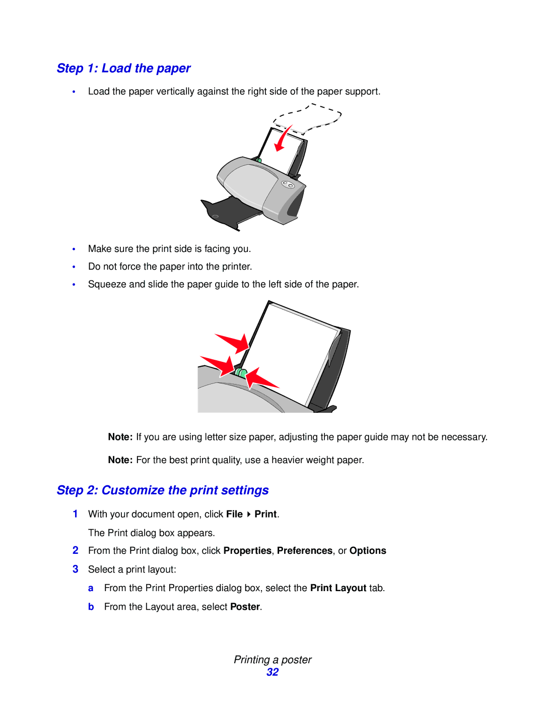 Lenovo 6110, 5110 manual Load the paper 