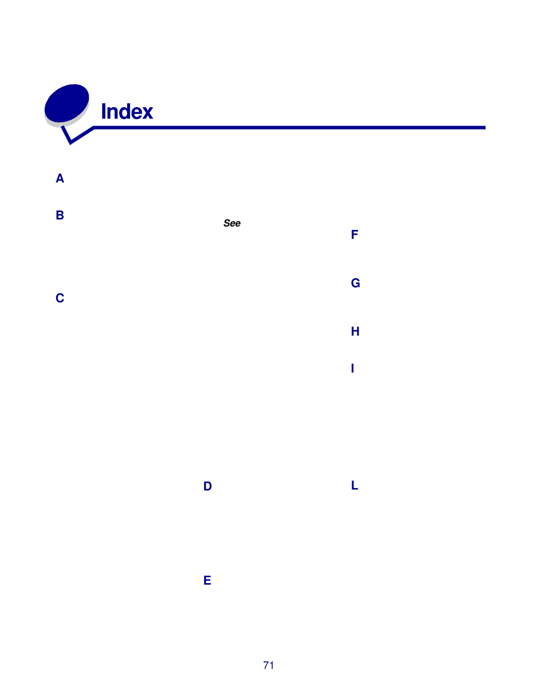 Lenovo 5110, 6110 manual Index 